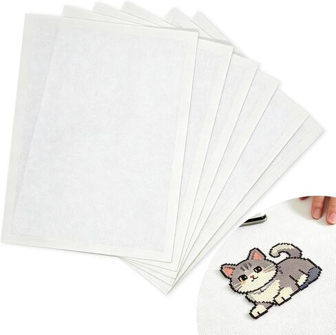Fuse Bead Ironing Paper 6Pcs Thick Fiberglass Cloth High Temp Resistant Non Porous Reusable Iron Sheets Easy Iron Decorative Pattern Making for DIY Fuse Beads Craft Handicrafts Accessories in Saudi Arabia