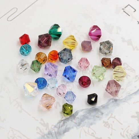 100pcs, Austrian Crystal, Bicone Beads,4mm, Multicolor in Kuwait