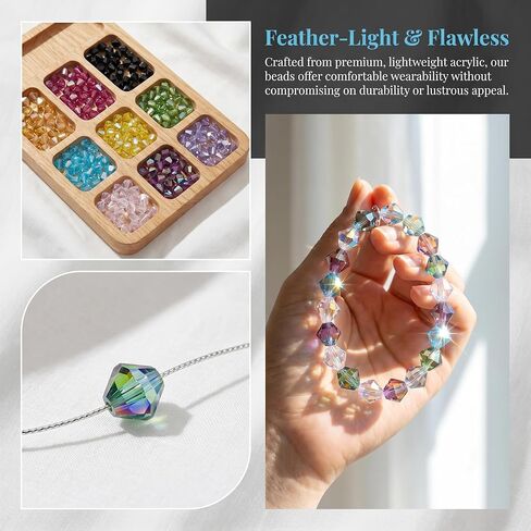 100pcs, Austrian Crystal, Bicone Beads,4mm, Multicolor in Kuwait