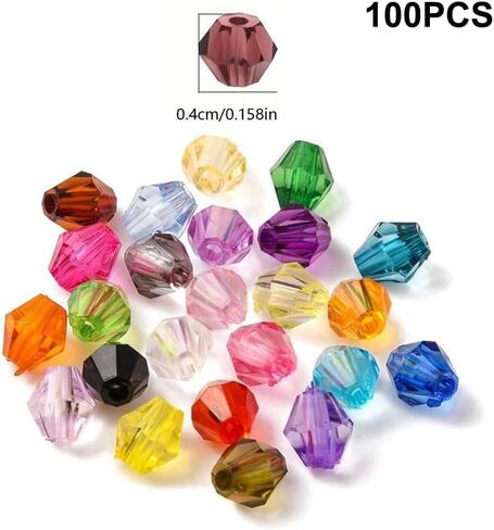 100pcs, Austrian Crystal, Bicone Beads,4mm, Multicolor in Kuwait