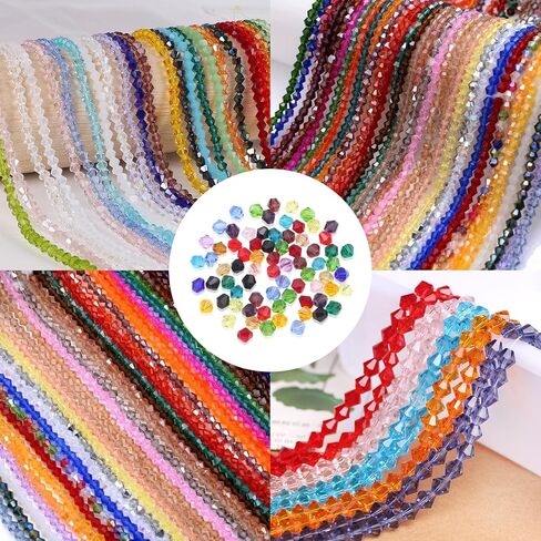 100pcs, Austrian Crystal, Bicone Beads,4mm, Multicolor in Kuwait