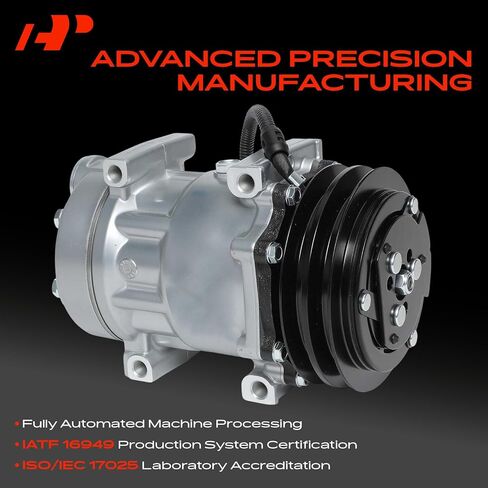 A-Premium Air Conditioner AC Compressor with Clutch Compatible with Volvo ACL, VN/VNL/VNM, WC/WG/WH/WI, White/GMC, ACL, J9C0, WAH WCA WG, WHL WHM, WIA WIL WIM in Kuwait