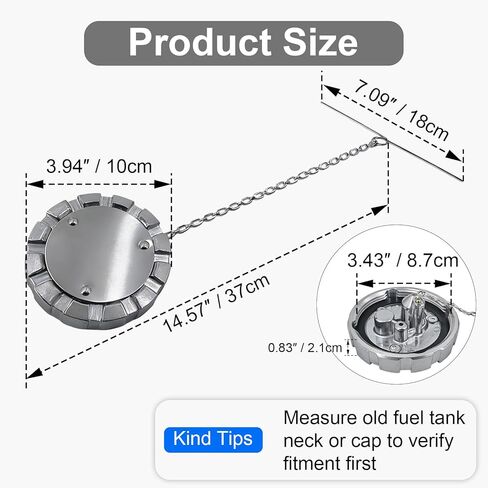 Fuel Cap L-1A 3IN-8 Non-Locking, Vented, 8 Threads Per Inch, Aluminum for Trucks in Saudi Arabia