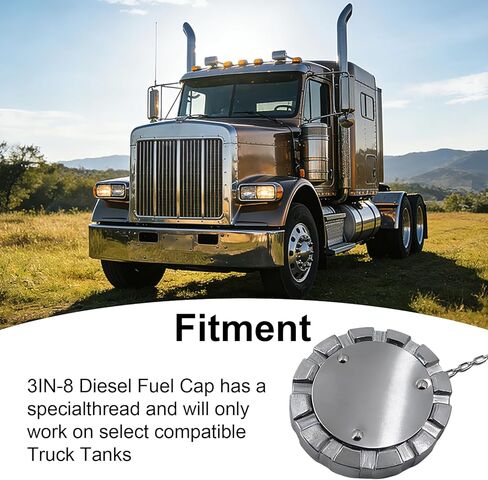 Fuel Cap L-1A 3IN-8 Non-Locking, Vented, 8 Threads Per Inch, Aluminum for Trucks in Saudi Arabia