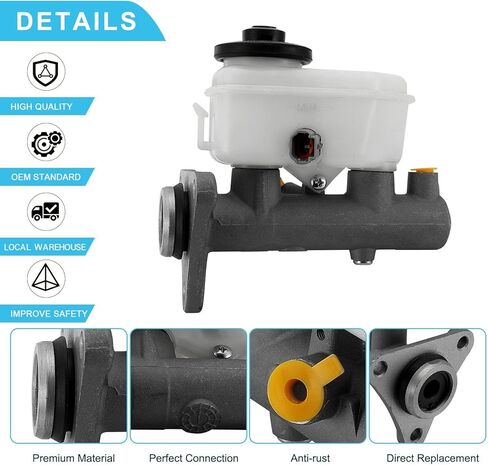 M390350 Brake Master Cylinder w/Reservoir For Toyota Corolla 1993-2002,For Chevrolet Chevy Prizm 1998-2002,For Geo Prizm 1993-1997 1.6L 1.8L Replaces 94853019,94857032 in Kuwait