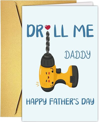 Funny Fathers Day Card, Hilarious Father's Day Card for Dad Bonus Dad Father Stepfather, Rude Father's Day Cards Gift from Son Daughter Stepson Stepdaughter, Happy Fathers Day Cards Gift in Saudi Arabia