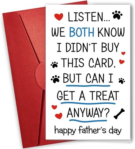 NewEleven Father's Day Card from Dog, Funny Puppy Greeting for Dog Dad, Unique Gift for Husband in Saudi Arabia