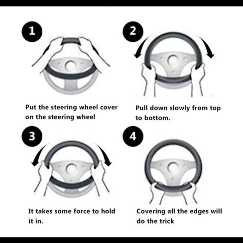Car Steering Wheel Cover D Shape - Bohemian Style Steering Wheel Cover for Women,14.5-15inches in Saudi Arabia