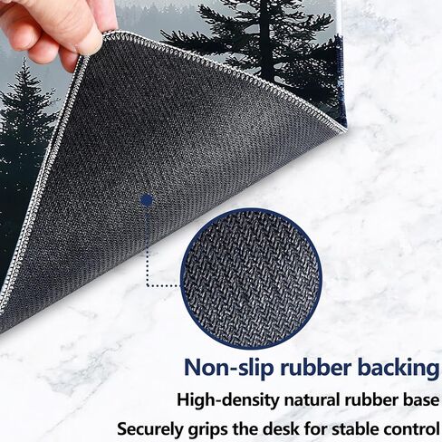 Mouse Pad, Large Extended Gaming Mouse Pad, Non Slip Rubber Base & Stitched Edges Mousepad, Grey Forest Desk Mat for Office Computer Keyboard Home(35.4 x 15.7 inch, Grey Forest) in Saudi Arabia