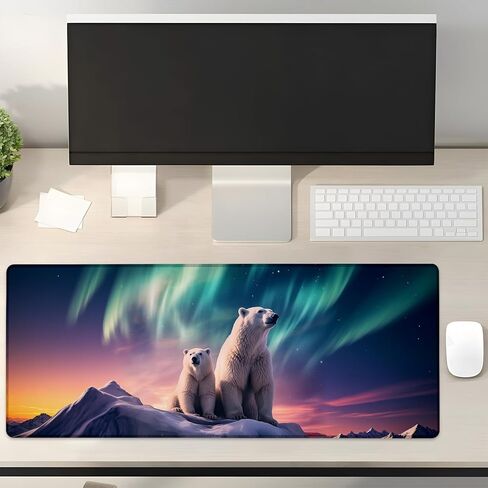 Raven Gothic Gaming Mouse Pad Gifts 31.5" x 11.8", Non-Slip Rubber Base MousePads for Computers Laptop School Office Home Accessories Decor, Mouse Pad, Keyboard Desk Mat in Saudi Arabia