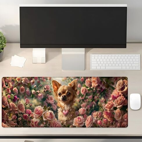 Raven Gothic Gaming Mouse Pad Gifts 31.5" x 11.8", Non-Slip Rubber Base MousePads for Computers Laptop School Office Home Accessories Decor, Mouse Pad, Keyboard Desk Mat in Saudi Arabia