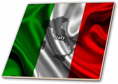 3dRose ct_204475_3 Italian Flag Design Ceramic Tile, 8" in Saudi Arabia
