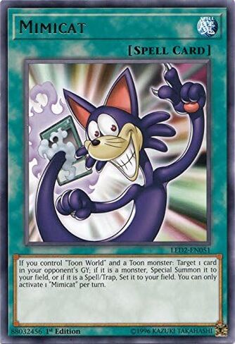 yu-gi-oh Mimicat - LED2-EN051 - نادر - الإصدار الأول - المبارزون الأسطوريون: الألفية القديمة (الإصدار الأول) in Kuwait