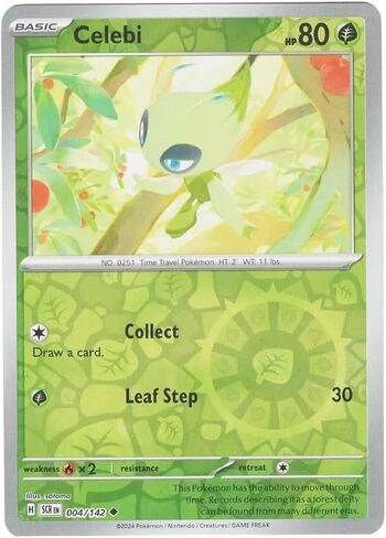 Pokemon - Celebi 004/142 - Stellar Crown Reverse Foil – Single Card in Kuwait