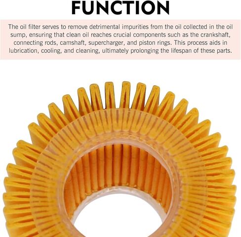 Oil Filter, Durable Engine Oil Filter, Car Engine Maintenance Accessory, Compatible with 2009-2016 Corolla, 2010-2018 Prius, 2012-2018 Prius V, 2009-2014 Matrix (Orange) in Saudi Arabia