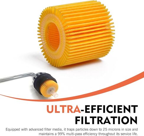 Oil Filter, Durable Engine Oil Filter, Car Engine Maintenance Accessory, Compatible with 2009-2016 Corolla, 2010-2018 Prius, 2012-2018 Prius V, 2009-2014 Matrix (Orange) in Saudi Arabia