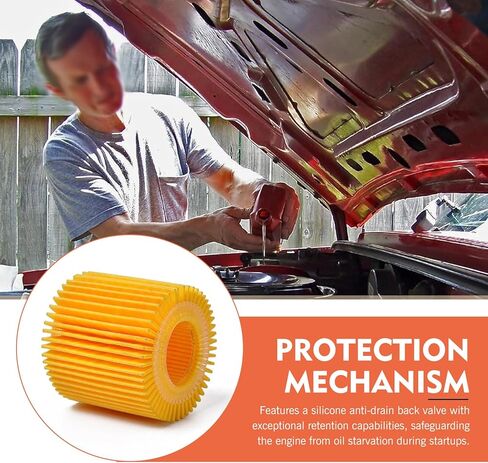 Oil Filter, Durable Engine Oil Filter, Car Engine Maintenance Accessory, Compatible with 2009-2016 Corolla, 2010-2018 Prius, 2012-2018 Prius V, 2009-2014 Matrix (Orange) in Saudi Arabia