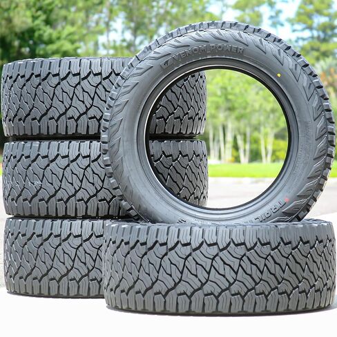 Venom Power Trail Hunter ATS A/T Truck/SUV All-Terrain Off-Road إطار قطري-275/45R22 275/45/22 275/45-22 112H نطاق تحميل XL 4-Ply BSW جدار جانبي أسود in Kuwait