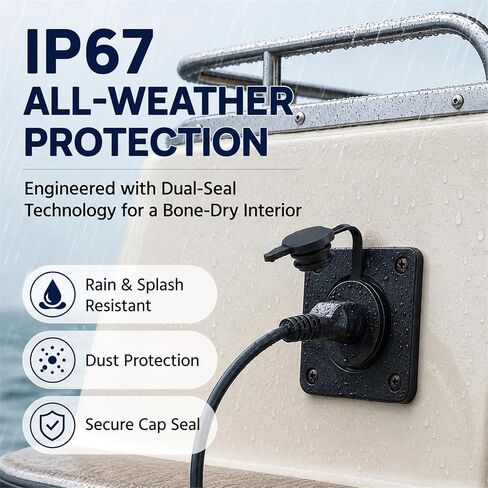 Starlink Pass Through Kit for RV, Waterproof RJ45 Cat6 Wall Socket Compatible with Starlink Standard 4/4X Gen 3 & Mini Ethernet Only, Aluminum Alloy Ethernet Connector for Camper Trailer Boat in Saudi Arabia