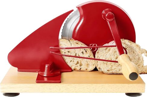 Manual Bread Slicer for Homemade Sourdough Bread, Adjustable Thickness, Evenly Slicing, Hand Crank Bread Slicer with Scale Line and Suction Cup, Sharp Blade, Suitable for Sourdough, Crusty Bread, Etc in Saudi Arabia