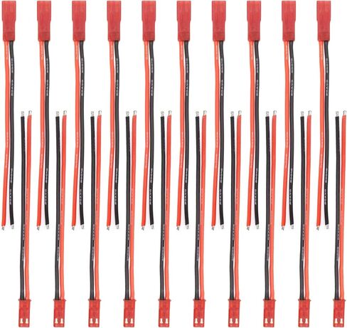 20AWG JST Plug Connector Cable JST Pigtail 2 Pin Male and Female with 10cm Wire for RC Vehicles in Saudi Arabia