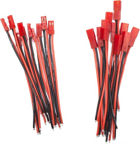 20AWG JST Plug Connector Cable JST Pigtail 2 Pin Male and Female with 10cm Wire for RC Vehicles in Saudi Arabia