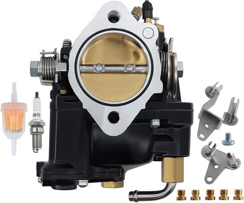 Super E Carburetor 11-0420 for HD Sportster Big Twin Shorty Carb Black (with Jets + Fuel Filter + Spark Plug) in Saudi Arabia