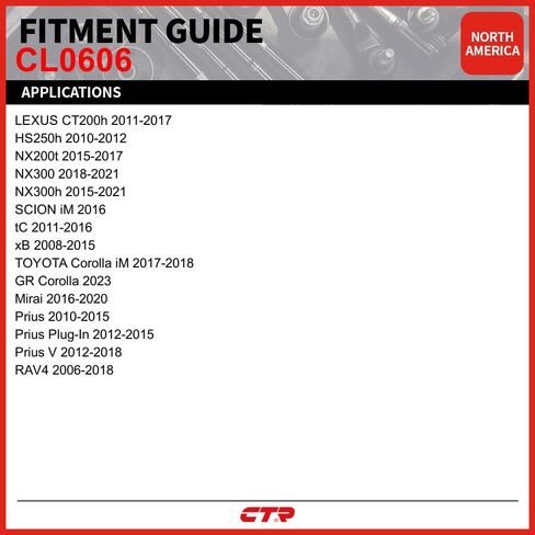 CTR CL0606 [مورد OE] رابط شريط التثبيت الأمامي متوافق مع مركبات Lexus، Scion، Toyota - يستبدل 48820-02070، 48820-0R010، 48820-42030، 48820-47020، 48820-47030، in Kuwait