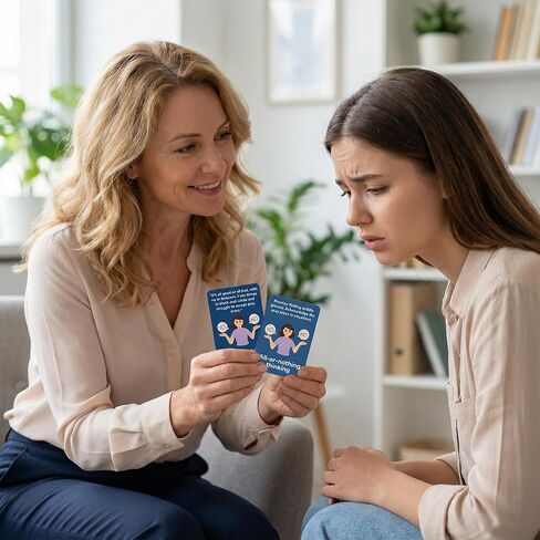 Cognitive Distortion Flashcards – 50 Visual and Textual Guidance Cards for Recognition of Biases, Mental Well-Being Support in Saudi Arabia