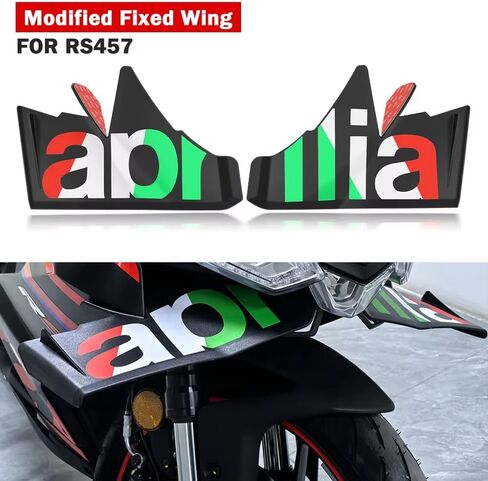 for RS457 2025 2024 Spoiler Motorcycle Accessories Side Wings Side Lower Fairing RS 457 rs457 winglets aerodynamic Front Lip kit RS457 Accessories (red) in Saudi Arabia