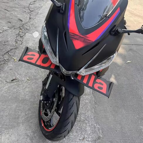 for RS457 2025 2024 Spoiler Motorcycle Accessories Side Wings Side Lower Fairing RS 457 rs457 winglets aerodynamic Front Lip kit RS457 Accessories (red) in Saudi Arabia