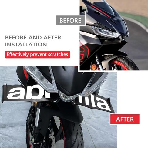 for RS457 2025 2024 Spoiler Motorcycle Accessories Side Wings Side Lower Fairing RS 457 rs457 winglets aerodynamic Front Lip kit RS457 Accessories (red) in Saudi Arabia