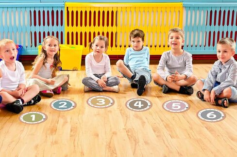 Boho Line Up Spots Stickers for Classroom Floor, 36pcs Number Stickers for Classroom, Waterproof Numbers Sticker Markers for Preschool Kindergarten Elementary Teacher Back to School Supply in Saudi Arabia