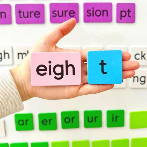 Large Size Phonics Word Building Magnetic Letter Tiles Set 239 Pieces Color-Coded Magnet Tiles with 2 Magnetic Spelling Boards Phonics Manipulatives Science of Reading Classroom Must Have Phonics Kit in Saudi Arabia