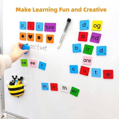 Large Size Phonics Word Building Magnetic Letter Tiles Set 239 Pieces Color-Coded Magnet Tiles with 2 Magnetic Spelling Boards Phonics Manipulatives Science of Reading Classroom Must Have Phonics Kit in Saudi Arabia
