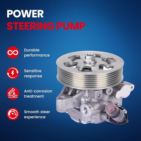 MOCA Power Steering Pump w/Pulley 96-05456 Fits 2006-2011 for Honda Civic 1.8L in Kuwait