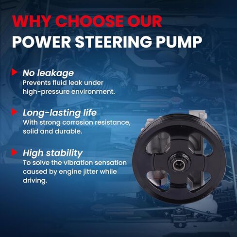 MOCA Power Steering Pump w/Pulley 96-05456 Fits 2006-2011 for Honda Civic 1.8L in Kuwait