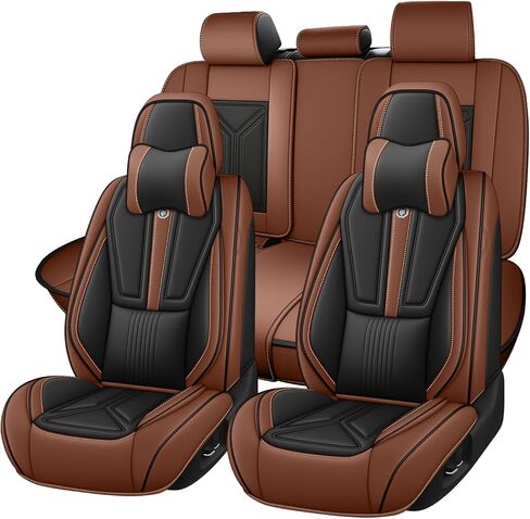 Arazi Front Seat Covers for Ford Ranger 2019-2024, Nappa Leather Seat Cover Full Coverage Waterproof Car Seat Protector (Black&Blue,2 Seats Standard) in Saudi Arabia