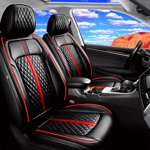Fit Q7 Car Seat Covers for Audi Q7 2016-2026, Premium Full Coverage Leather, Airbag Compatible, Scratch-Resistant, Waterproof, All Weather Seat Cushion Protector, 2 Rows 5 Seats, Black in Saudi Arabia