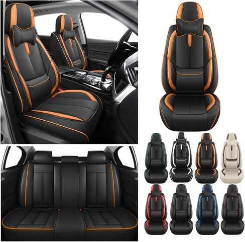 YuCen Car Seat Covers Fit for Chevrolet Equinox 2012-2026 Waterproof Breathable Leather Seat Protector, Airbag-Compatibile Easy to Install&Clean Durable Auto Interior(5 Seats, Black&Blue, Standrad) in Saudi Arabia