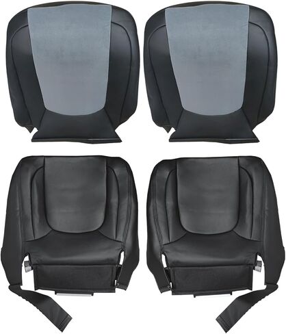Driver & Passenger Side Bottom & Top Leather Seat Cover, Black Driver Side Seat Cover Fit for 2003-2005 Dodge Ram 1500 2500 3500 Laramie in Saudi Arabia