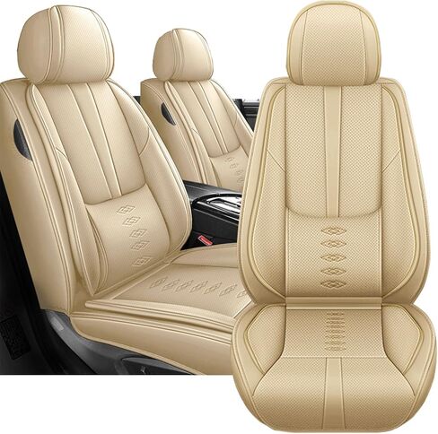 مناسب لأغطية مقاعد السيارة Honda Fit 2007-2020، أغطية مقاعد جلدية مقاومة للماء، واقيات مقاعد السيارة مضادة للانزلاق، متوافقة مع الوسادة الهوائية، غطاء مقعد أمامي للسيارات (مقعدين/أسود + أزرق) in Kuwait