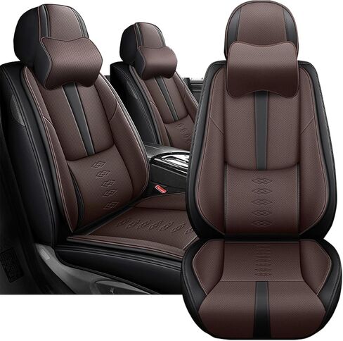 مناسب لأغطية مقاعد السيارة Honda Fit 2007-2020، أغطية مقاعد جلدية مقاومة للماء، واقيات مقاعد السيارة مضادة للانزلاق، متوافقة مع الوسادة الهوائية، غطاء مقعد أمامي للسيارات (مقعدين/أسود + أزرق) in Kuwait