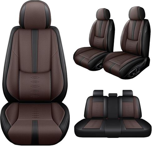 مناسب لأغطية مقاعد السيارة Honda Fit 2007-2020، أغطية مقاعد جلدية مقاومة للماء، واقيات مقاعد السيارة مضادة للانزلاق، متوافقة مع الوسادة الهوائية، غطاء مقعد أمامي للسيارات (مقعدين/أسود + أزرق) in Kuwait