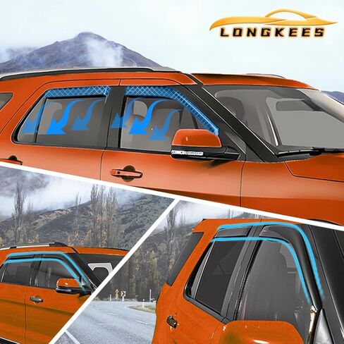 in-Channel Rain Guards for Dodge Ram 1500 2009-2018 Crew Cab, Ram 1500 Classic 2019-2025 Crew Cab, Ram 2500/3500 2011-2025 Crew & Mega Cab | Window Visors, Vent Shades, Window Deflectors in Kuwait