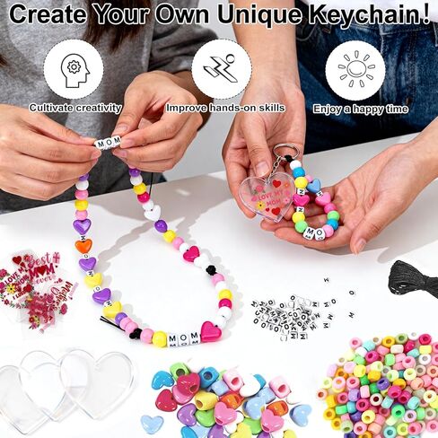 24 Set Mothers Day Craft Kits, Mom DIY Keychain Bulk Set with Acrylic Blank and UV DTF Stickers, Mama Craft Gifts Making Kit, Funny Classroom Home Birthday Art Activities Party Favors in Saudi Arabia