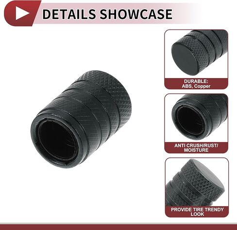 4 Pcs Decorative Tire Valve Stem Caps 17mm Tyre Valve Dust Covers for Most Cars Truck Gray Aluminum Alloy Plastic in Kuwait