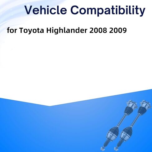 Rear CV Axle Shaft Assembly Set for Toyota Highlander 3.5L 2008 2009 Automotive Replacement Constant Velocity Half-Shaft Assemblies in Kuwait