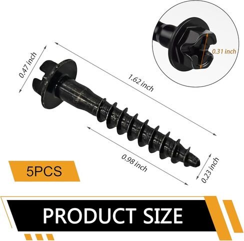 5PCS Air Box Screw, Stainless Steel Air Filter Housing Retaining Bolts, Compatible with Chrysler, Chevrolet, Jeep, Dodge, Pontiac, Air Filter Box Screws Replaces BAS01003, 6509605AA in Saudi Arabia