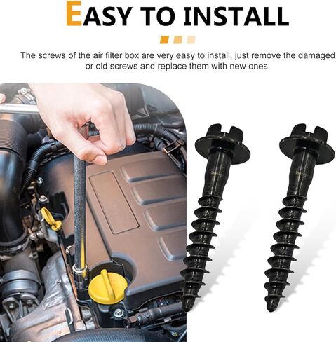 5PCS Air Box Screw, Stainless Steel Air Filter Housing Retaining Bolts, Compatible with Chrysler, Chevrolet, Jeep, Dodge, Pontiac, Air Filter Box Screws Replaces BAS01003, 6509605AA in Saudi Arabia